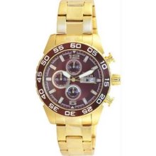 Men's Specialty Chronograph Gold Tone Stainless Steel Case and