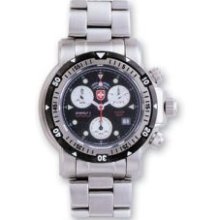 Mens Swiss Military Seawolf Black Dial Chronograph Watch