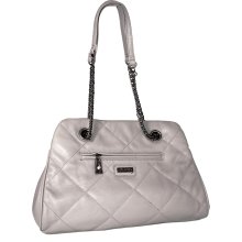 Miadora 'Kimberly' Gray Quilted Shoulder Bag