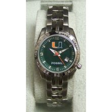 Miami Hurricanes Fossil Womens Sports watch with date display Li2975