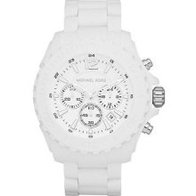 Michael Kors Drake Round Silicone Oversize Sport Chronograph Mens Watch Mk8259