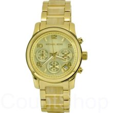 Michael Kors Mid Size Runway Mk5660 | Chronograph | Gold Dial | 38mm | 50m |