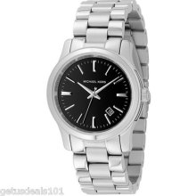 Michael Kors Mk5159 Black And Silver Stainless Steel Women's Watch