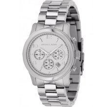 Michael Kors Watches Silver Chronograph Runway Silver