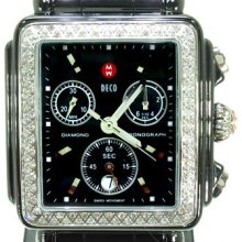 Michele Diamond Watch H Color Deco Black Ceramic MWW06F000001 0.60ct