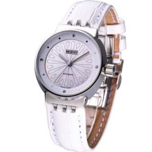 Mido All Dial Lady Automatic Diamonds Swiss Watch White M73404796 Leather Strap