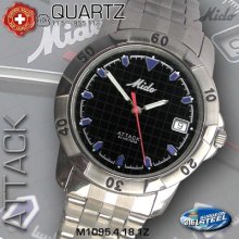 Mido, Attack, Ref. 1095.4.18.1z, Movement Quartz Eta 955.112, Box And Warranty