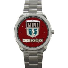 Mini 1000 British Motor Co BMC Small City Car Classic Emblem Sport Metal Watch