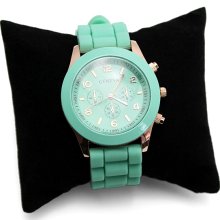 Mint Green Crystal Quartz Watch