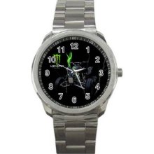 Monster Energy Unisex Silver-Tone Sports Metal Watch 02