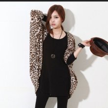 Most Popular Ladies Leopard Shirts Blouse Batwing Top Dolman Bolero Cape Coat