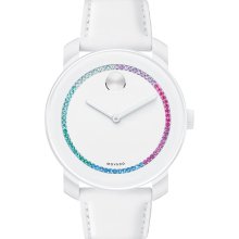 Movado 'Bold' Crystal Spectrum Watch, 42mm White