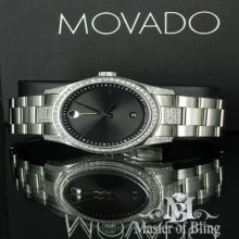 Movado Mens Sportivo Series 5.5 Ct Diamonds Swiss Made Quartz Movement Watch