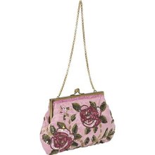Moyna Handbags Beaded Evening Clutch Pink