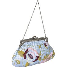 Moyna Handbags Embroidered Evening Bag Light Blue