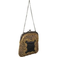 Moyna Handbags Mini Purse w/ Mixed Metal Beads Black/Gold