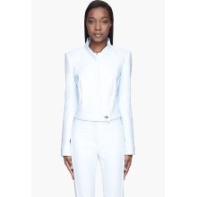 Mugler Baby Blue Stand Collar Jacket