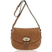 Mulberry Delilah Satchel in Oak Heavy Suede