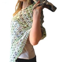 Multicolor crochet capelet/poncho Ready to ship