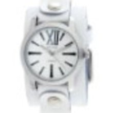 Nemesis Women's WGB065W Exclusive Collection Roman White Leather Cuff