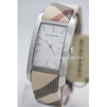 NEW Burberry The Pioneer women watch BU9403 25mm case nova check print $450