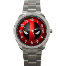 New Deadpool Custom Sport Metal Watch Silver Comic Hero Hot Item