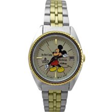 New Disney Lorus Ladies Mickey Mouse Day 2tone Watch Htf