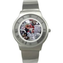 New England Patriots Unisex Ultra Slim Stainless Steel Watch 09