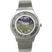 New England Patriots Unisex Ultra Slim Stainless Steel Watch 03