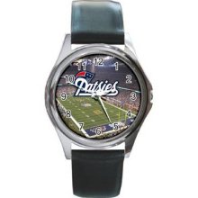 New England Patriots Unisex Silver-Tone Round Metal Watch 03