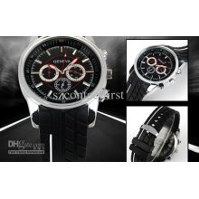 New Fashion Geneva Men Watch Tyres Style Watchband 4.5 Cm Dial Quart