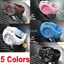 New Fashion Silicone Quartz Jelly Watch Watches Five Colors Availabl