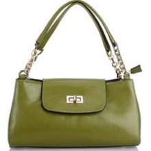 New fashion women's cow leather shoulder bag/cross body bag-green