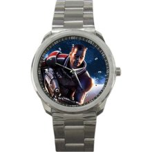 New Mass Effect 2 Unisex Metal Watch Stainless Steel Band