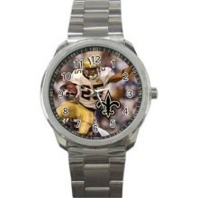 New Orleans Saints Unisex Silver-Tone Sports Metal Watch 09