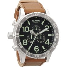 Nixon 51-30 Chrono Leather (Black/Saddle)