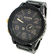 NIXON BLACK STAINLESS STEEL 300M MENS WATCH