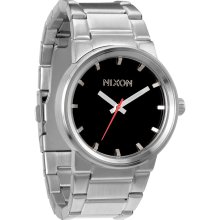 Nixon Men's Cannon Black Dial Stainless Steel Watch (Black)