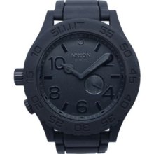 Nixon Men's Swiss Quartz Black Rubber Strap Watch