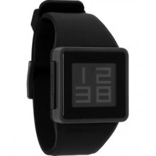 Nixon Newton Digital Mens Watch Wristwatch Timepiece Accessory - Black/grey