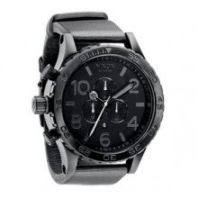 Nixon The 51-30 Chrono Leather Watch - All Black