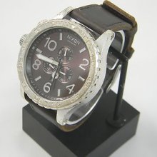 Nixon The 51-30 Chrono Leather Watch In All Brown (300m, With Box)