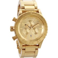 Nixon Unisex 42-20 Chrono All Gold Watch