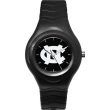 North Carolina Tar Heels Shadow Black Sports Watch with White Logo