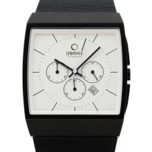 Obaku Harmony V126gbirb Chronograph Men's Watch Black Case 01466061