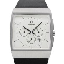 Obaku Harmony V126gcirb Chronograph Men's Watch Silver/black