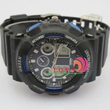 Ohsen Analog+digital Alarm El Backlight Chronograph 3atm Water Resistant Watche