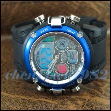 Ohsen Led Digital Analog Summer Diver Men Waterproof Quartz Sport Quartz Watch