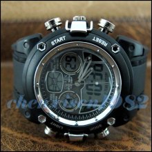 Ohsen Led Digital Analog Fashion Diver Mens Waterproof Quartz Sport Quartz Watch