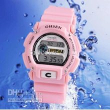 Ohsen Men Sport Digital Watches Women Dive Candy Multi-function Led